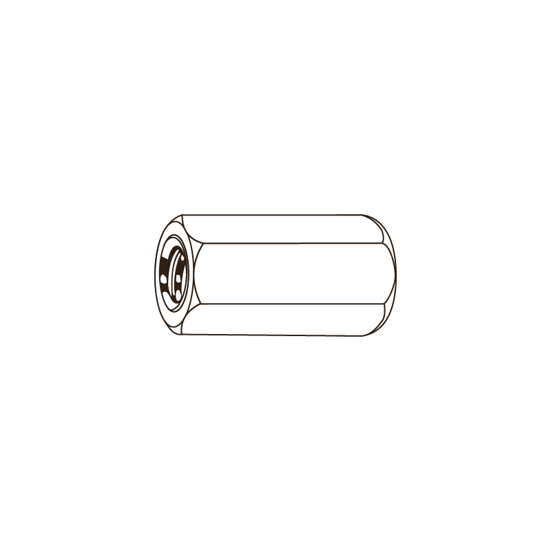 CHEMITOOL FASTENERS Hexagon Connection Nut DIN 6334 M6 |6| White Zinc plated CHEMITOOL FASTENERS Hexagon Connection Nut DIN 6334 M6 |6| White Zinc plated