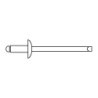 CHEMITOOL Blind Head Rivet 4x10 White RAL 9010