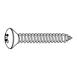 CHEMITOOL Cross Recessed Countersunk Head Tapping Screw DIN 7983 C 4,2x9,5 A2 Passivated Stainless Steel
