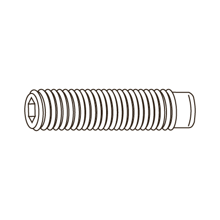 CHEMITOOL FASTENERS Hexagon Set Screw Dog Point DIN 915 M6X8 A2 Passivated Stainless Steel