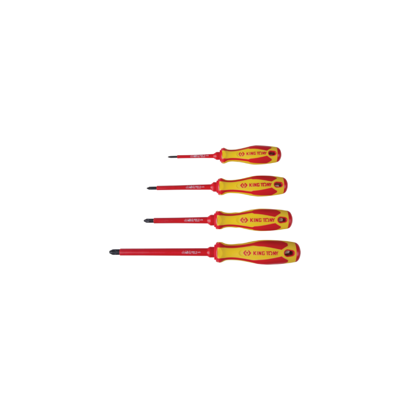KING TONY POZIDRIV® Insulated Screwdriver PZ2 100mm 1000V