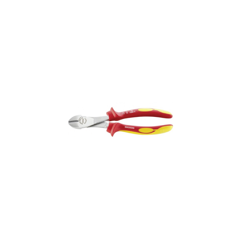 STAHLWILLE VDE Heavy Duty Side Cutter, Insulated, with Plastic Sleeves Handle 180 mm