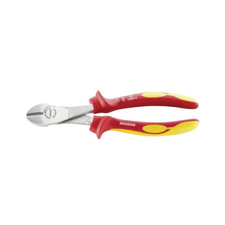 STAHLWILLE VDE Heavy Duty Side Cutter, Insulated, with Plastic Sleeves Handle 180 mm