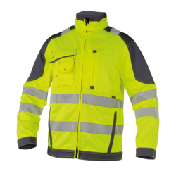 DASSY Orlando High Visibility Work Jacket 3XL +/- 290 g/m² Fluo Yellow/Grey