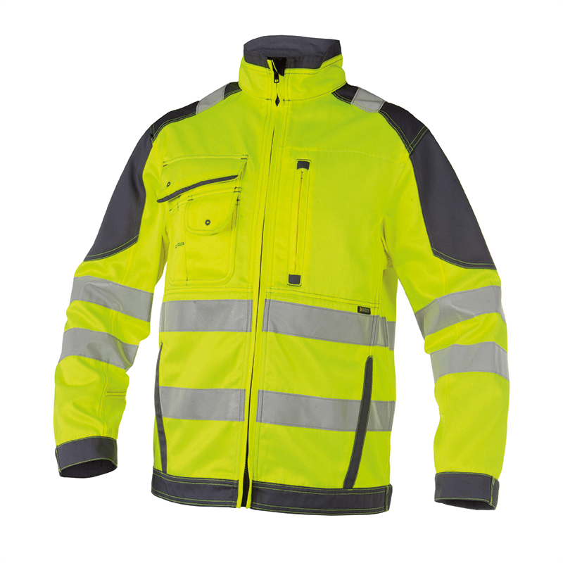 Casaco de Trabalho Refletor Orlando 3XL +/- 290 g/m² Amarelo Fluo/Cinzento DASSY Casaco de Trabalho Refletor Orlando 3XL +/- 290 g/m² Amarelo Fluo/Cinzento DASSY