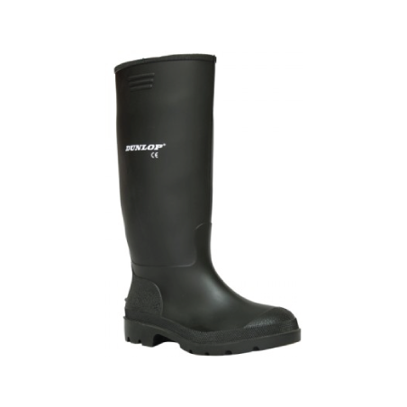 BOTA PVC PRETA COM FORRO JERSEY