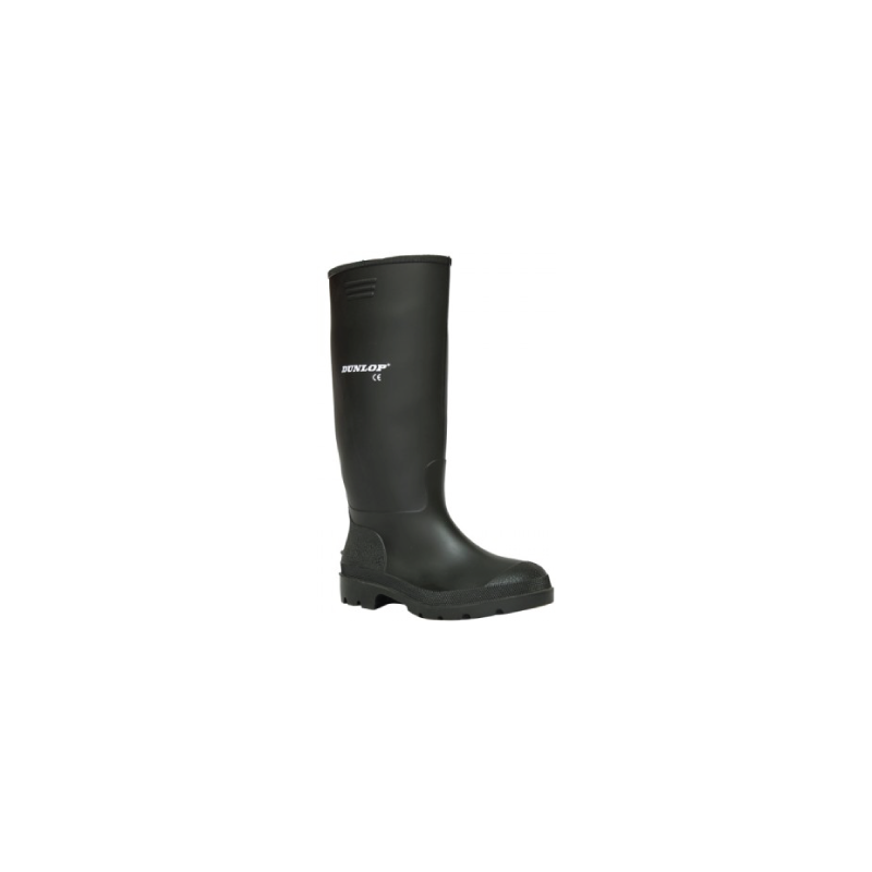 BOTA PVC PRETA COM FORRO JERSEY