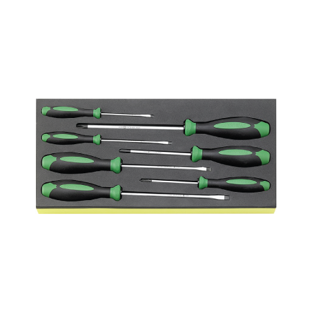 Bandejas TCS 1/3 de Herramientas com Juego de Llaves de Fenda para Ranuras y Estrella Phillips DRALL+ STAHLWILLE 7770 g