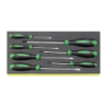 Bandejas TCS 1/3 de Herramientas com Juego de Llaves de Fenda para Ranuras y Estrella Phillips DRALL+ STAHLWILLE 7770 g