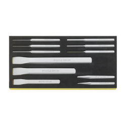 STAHLWILLE TCS 1/3 Tray System with Punches + Chisels (11 un.)