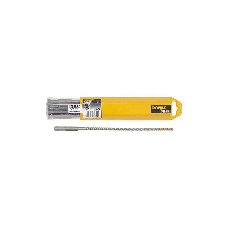 Brocas SDS Plus Com Cabeça de Carboneto XLR Embalagem Industrial DeWalt 10x210mm (10 Uds)