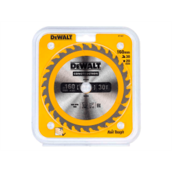 Hoja para sierra circular portátil para construcción DeWalt (160mm x 20mm x 30D)