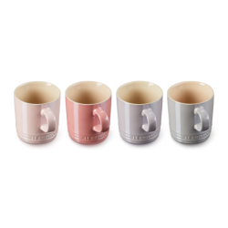 SET 4 TAZAS METALLICS CHIFF/ROSA/MIST GR