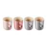 SET 4 TAZAS METALLICS CHIFF/ROSA/MIST GR