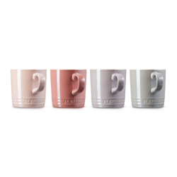 SET 4 TAZAS METALLICS CHIFF/ROSA/MIST GR