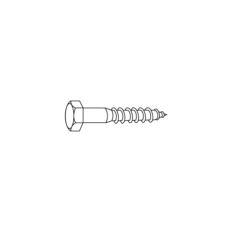 CHEMITOOL FASTENERS Hexagonal Head Choach Screw DIN 571 7X70 A2 Passivated Stainless Steel CHEMITOOL FASTENERS Hexagonal Head Choach Screw DIN 571 7X70 A2 Passivated Stainless Steel