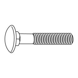 Parafuso Oval - Quadra DIN 603 M8X25 A2 Inox Passivado CHEMITOOL FASTENERS