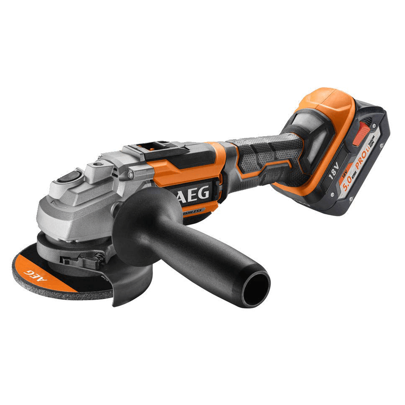 Rebarbadora de Acabamentos sem Escovas 18V 125mm com Interruptor Deslizante AEG Rebarbadora de Acabamentos sem Escovas 18V 125mm com Interruptor Deslizante AEG