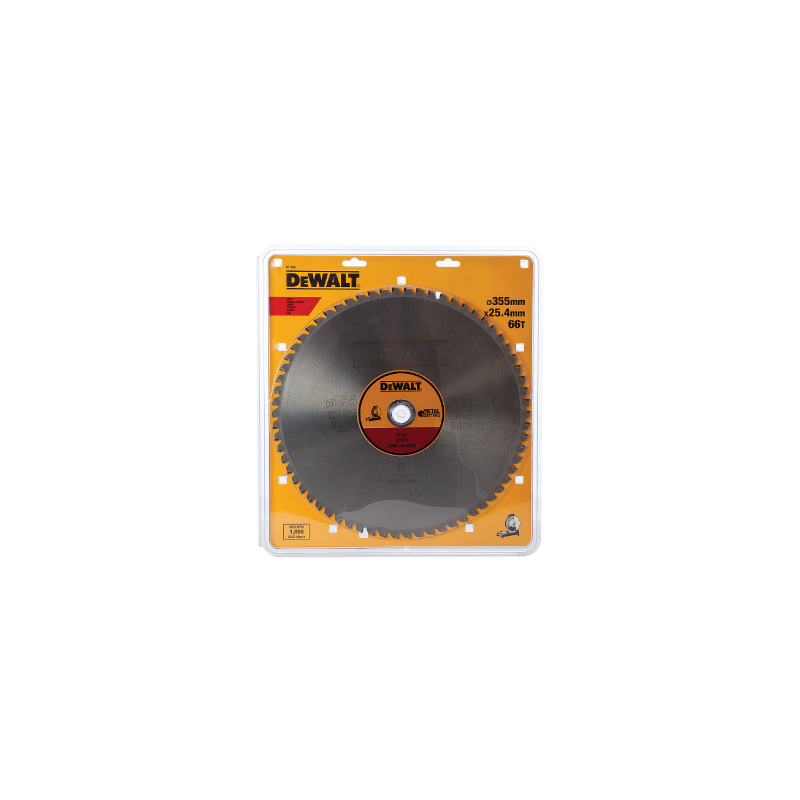 Lâmina para serra circular estacionária para aço DeWalt (355mm x 25.4mm x66D) Lâmina para serra circular estacionária para aço DeWalt (355mm x 25.4mm x66D)