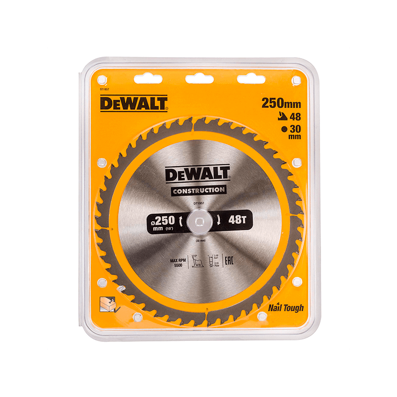 Lâmina para serra circular estacionária DeWalt (250mm x 30mm x 48D) Lâmina para serra circular estacionária DeWalt (250mm x 30mm x 48D)