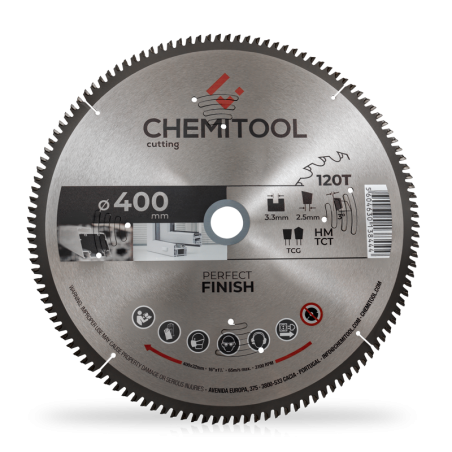 Disco Pastilhado Alumínio Ø400x32/30 z120 CHEMITOOL CUTTING
