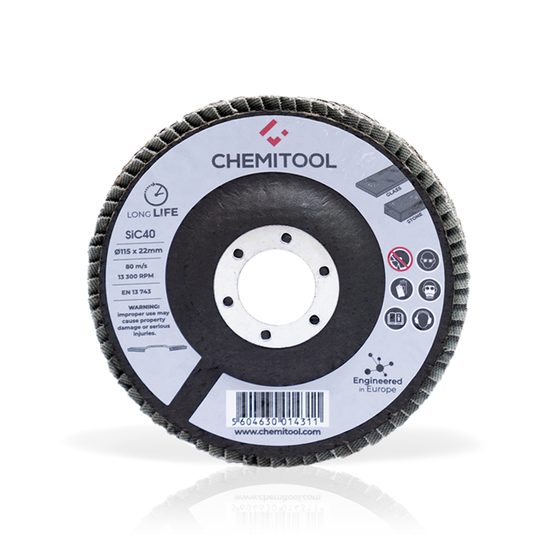 CHEMITOOL Silicon Carbide (SiC) Flap Disc Ø180 S60
