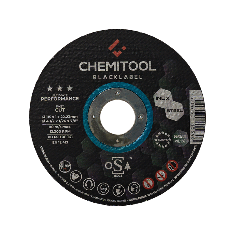 Disco de Corte Plano de Acero Inoxidable Ø230X1,9 CHEMITOOL BLACKLABE