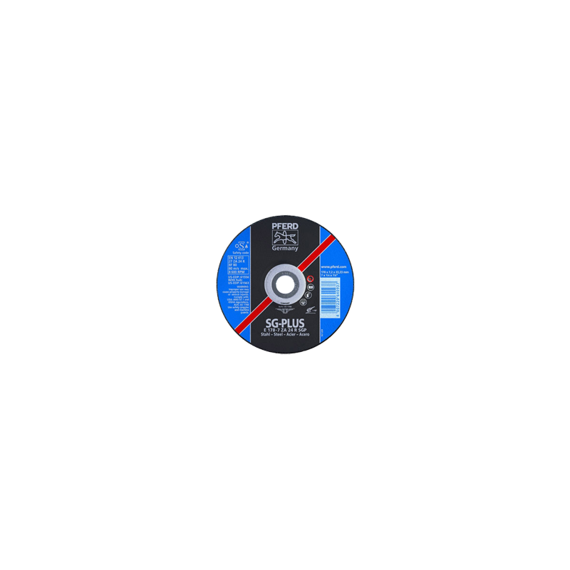 Discos Desbaste Línea SG-Plus Gran Exigencia Acero PFERD E 115-7 ZA 24 R SGP/22,23