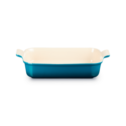 Stoneware Heritage Rectangular Dish 32cm Deep Teal