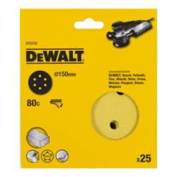 25 Discos De Lixa Com Velcro 150mm DeWalt G80