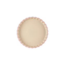 Stoneware Fluted Flan Dish 24cm Cerise - Heritage