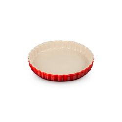 Stoneware Fluted Flan Dish 28cm Cerise - Heritage