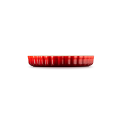 Stoneware Fluted Flan Dish 28cm Cerise - Heritage