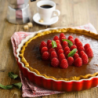 Stoneware Fluted Flan Dish 28cm Cerise - Heritage
