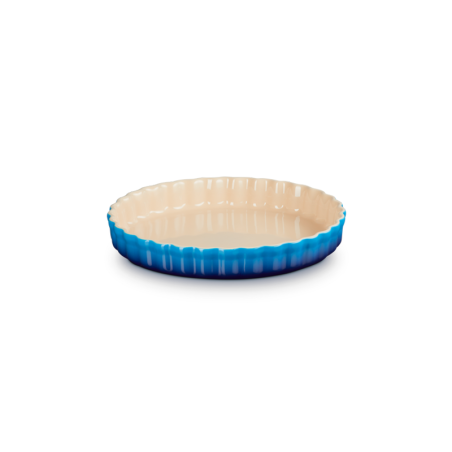 Stoneware Fluted Flan Dish 28cm - Azure