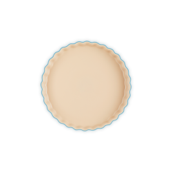 Stoneware Fluted Flan Dish 28cm - Azure