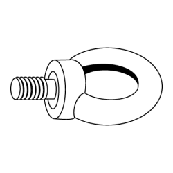 CHEMITOOL Lifting Eye Bolts DIN 580 8 C15 White Zinc Plated