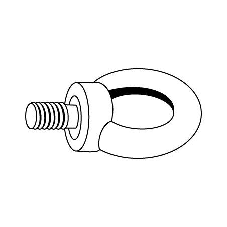 Olhal Carga Macho DIN 580 8 C15 Zincado Branco CHEMITOOL