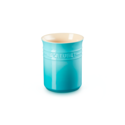 Stoneware Small Utensil Jar Teal