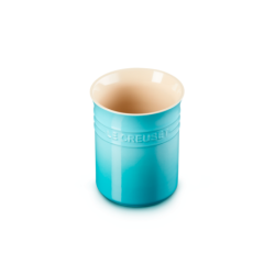 Stoneware Small Utensil Jar Teal