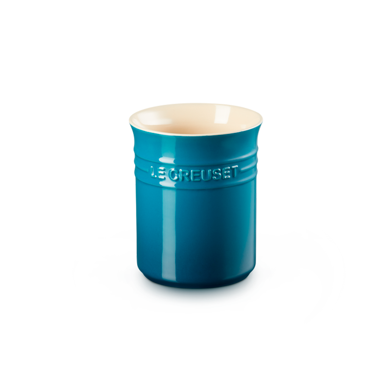 Stoneware Small Utensil Jar Deep Teal - Classic Stoneware Small Utensil Jar Deep Teal - Classic