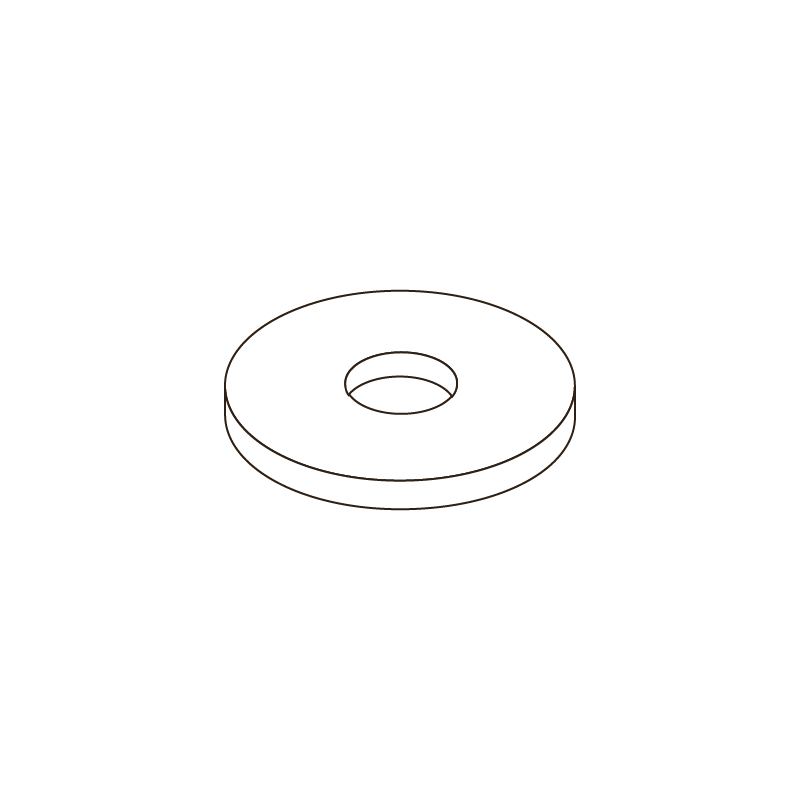 CHEMITOOL FASTENERS Plain Washer DIN 9021 M8 4.8 without Finishing