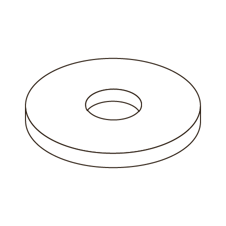 Anilha de Chapa Plana Larga DIN 9021A M14 140HV sem Acabametos CHEMITOOL FASTENERS