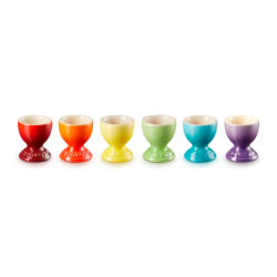 Set of 6 Egg Cups - Rainbow