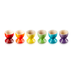 Set of 6 Egg Cups - Rainbow