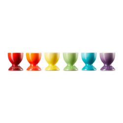 Set of 6 Egg Cups - Rainbow