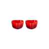 Set of 2 Heart Ramekins 300ml Cerise - L'Amour