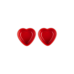 Set of 2 Heart Ramekins 300ml Cerise - L'Amour