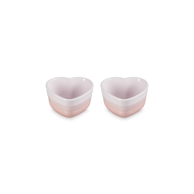 Juego 2 Ramekins Corazón 300ml Shell Pink - L'Amour Juego 2 Ramekins Corazón 300ml Shell Pink - L'Amour