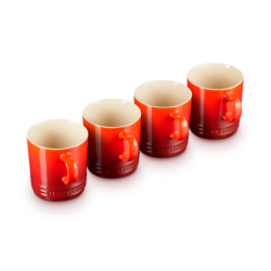 Stoneware Set of 4 Mugs 350ml Cerise